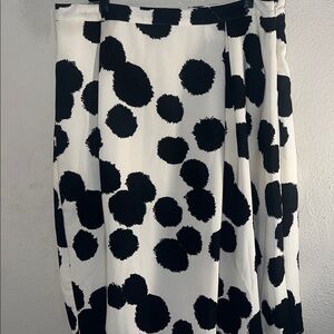 Who What Wear Black and White A-Line Skirt